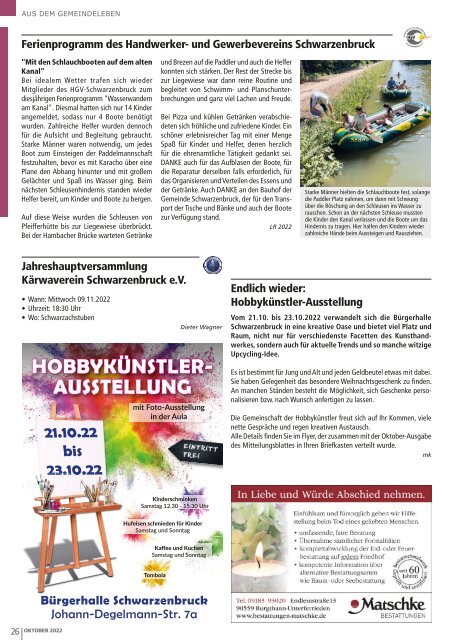 Mitteilungsblatt Schwarzenbruck - Oktober 2022