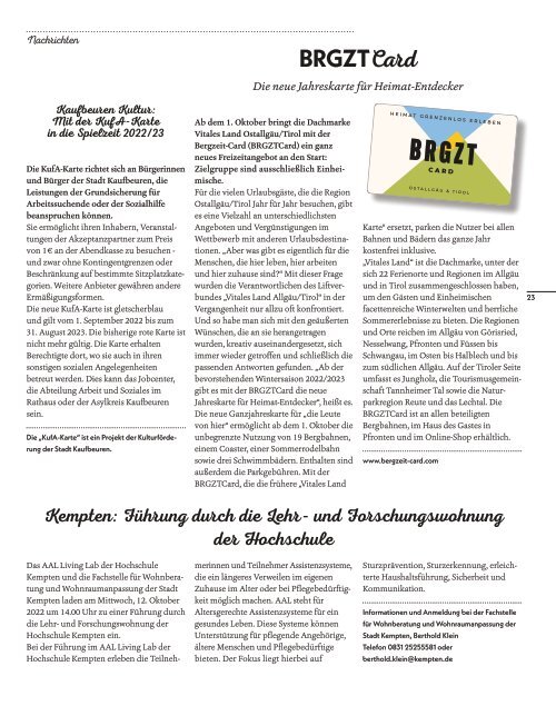 obacht Familienmagazin Oktober/November 2022