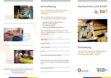 Hochschule und Kind? - Beruf & Familie gGmbH