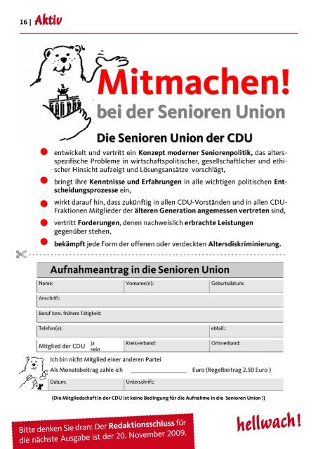 Titelthema: Bundestagswahl - Seniorenunion Berlin