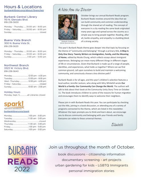 October 2022 Library News and Events