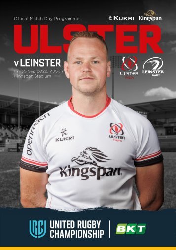 BKT-URC Ulster Rugby Match Day Programme - v Leinster