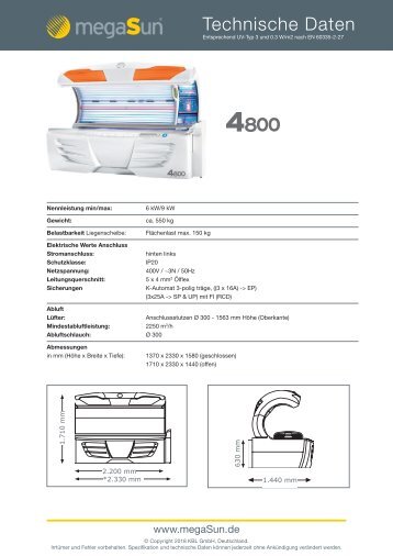 Datenblatt megaSun 4800