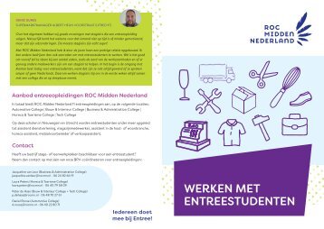 Brochure stagebedrijven entree