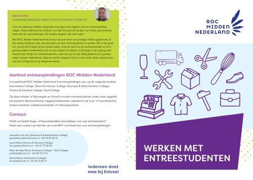 Brochure stagebedrijven entree