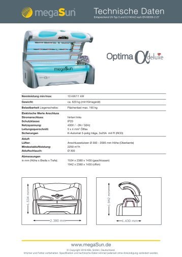 Datenblatt Optima Alpha