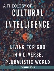 A Theology of Cultural Intelligence by Darrell Bock (CBR 2022)