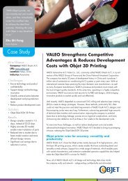 VALEO Strengthens Competitive Advantages ... - Objet Geometries