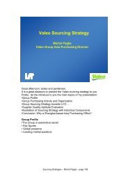 Valeo Sourcing Strategy