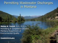 Water Quality-based Effluent Limits - Montana Department of Natural ...