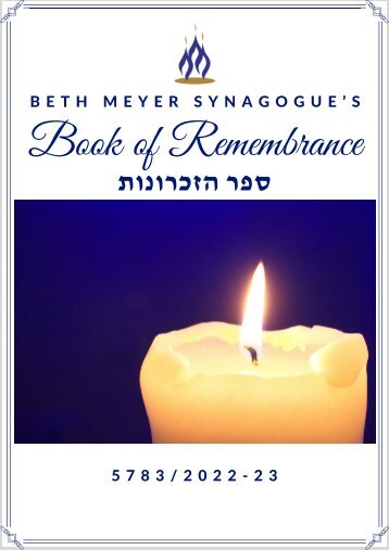 Book of Remembrance 5783/2022-23 