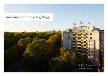 The Dorchester In-Room Amenities and Gifting Brochure