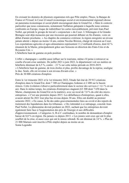 Panorama de presse quotidien du 04 10 22