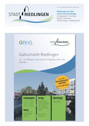 Amtliches Mitteilungsblatt Riedlingen 05.10.2022