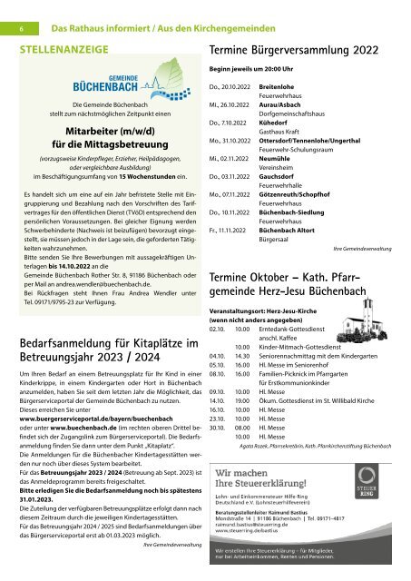 Oktober 2022 - Büchenbacher Anzeiger