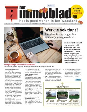 Het immoblad van oktober 2022