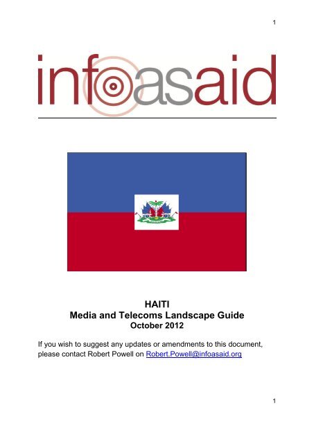 HAITI Media and Telecoms Landscape Guide October ... - Infoasaid