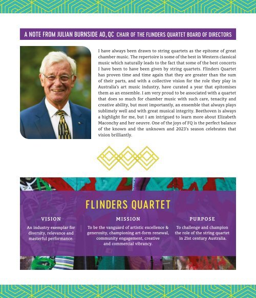 Flinders Quartet 2023 season brochure