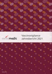 Vaccinovigilance - Unerwünschte Ereignisse nach Impfungen - Jahresbericht 2021