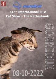 Catalog - 237. Mundikat Int. FIFe Cat Show - Gorredijk 08-10-2022
