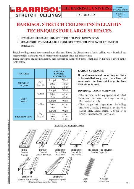 stretch ceilings - Barrisol