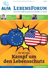 ALfA e.V. Magazin - LebensForum / 143 / 3/2022