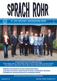 Sprach Rohr - Herzlich willkommen in der Bethlehem ...