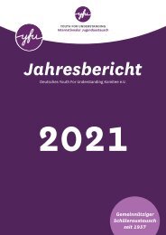 YFU Jahresbericht 2021