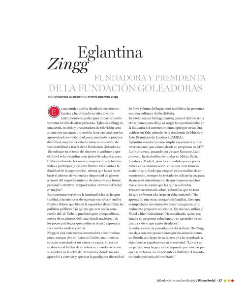 Ritmo Social - Portada Lili Estefan 
