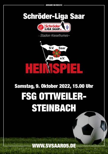 05er Magazin - Heimspiel gegen FSG Ottweiler/Steinbach