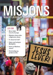 Misjonsbladet Jesus til Europa, Oktober 2022