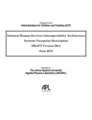 (ACF) National Human Services Interoperability Architecture ...