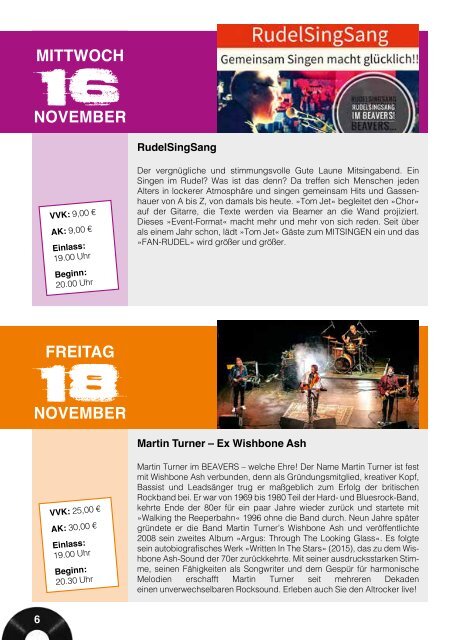 Programmheft Beavers NEU - November - Dezember - 2022 