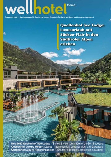 wellhotel Sonderheft Quellenhof See Lodge + Resorts
