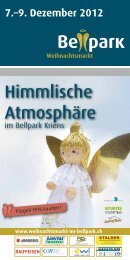 Programm - Weihnachtsmarkt Bellpark