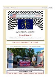 COS Indiana Newsletter