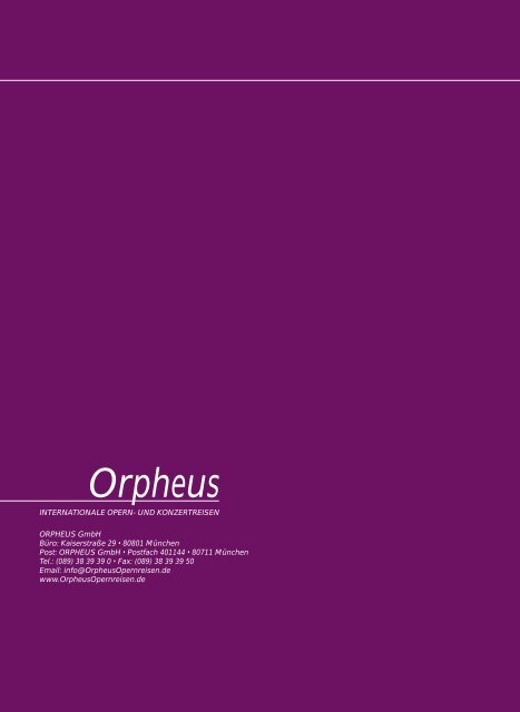 Arr.# 04 - Orpheus - internationale Opern