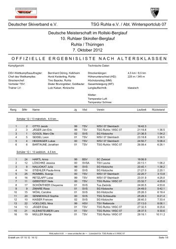 Deutsche Meisterschaft Rollski Berglauf 2012 Ruhla - Xc-Ski