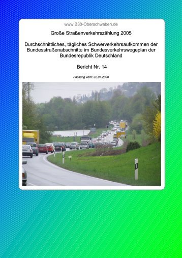 DTSV der Bundesstraßenabschnitte im Bundesverkehrswegeplan