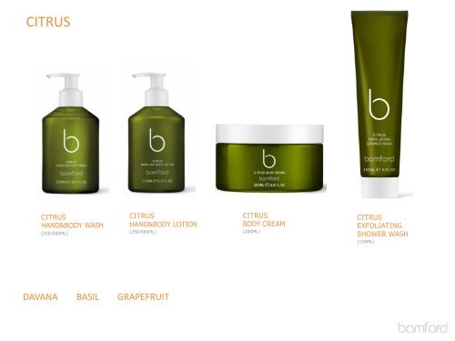 BAMFORD PRODUCT RANGES