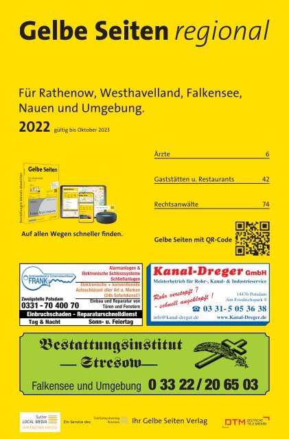 Rathenow, Westhavelland, Falkensee, Nauen und Umgebung GSR 22/23