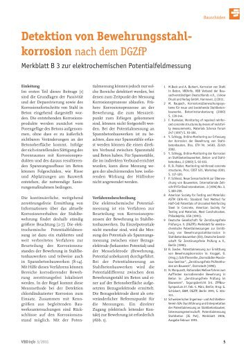 Detektion von Bewehrungsstahl - korrosion - VBD