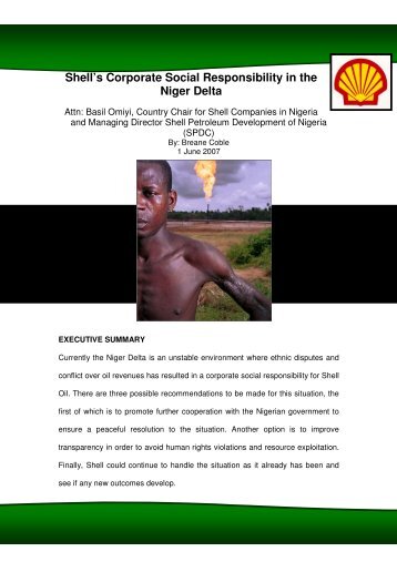 Shell's Corporate Social Responsibility in the Niger Delta