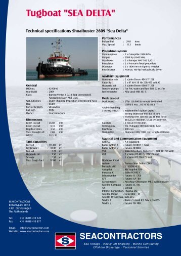 Tugboat "SEA DELTA" - Seacontractors