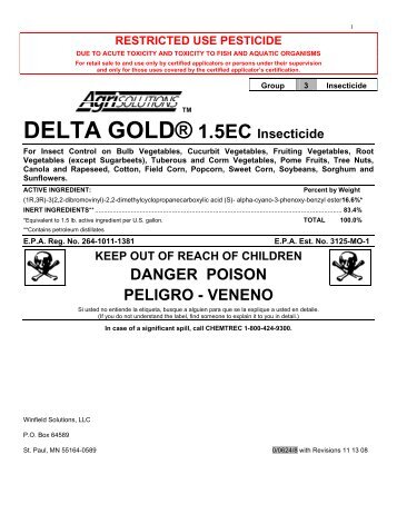 DELTA GOLD® 1.5EC Insecticide - WinField