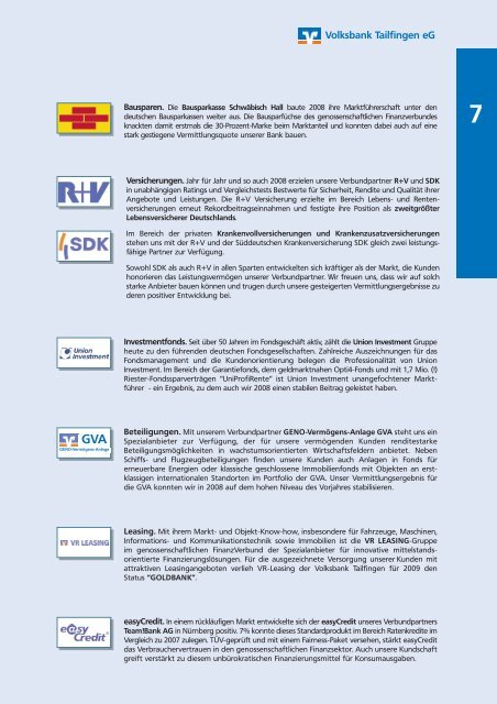 Geschäftsbericht 2008:GB2006_2.qxd.qxd - Volksbank Tailfingen eG