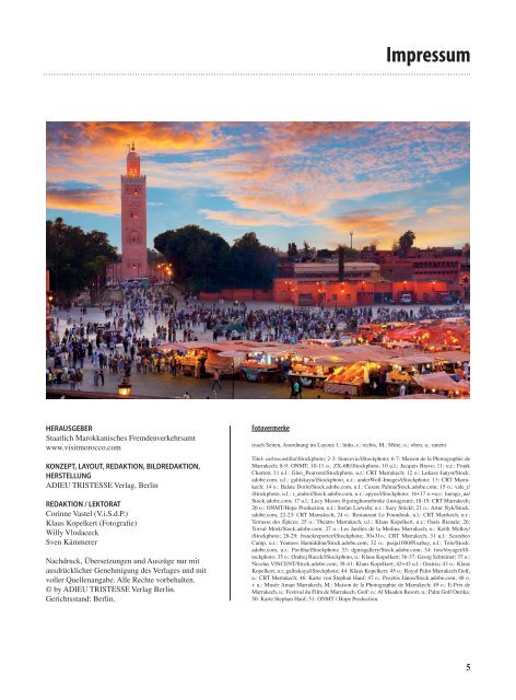 Marrakesch-Broschüre