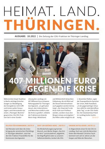 HEIMAT. LAND. THÜRINGEN. Ausgabe 10/22