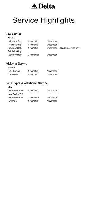 Delta Worldwide Timetable - AirTimes