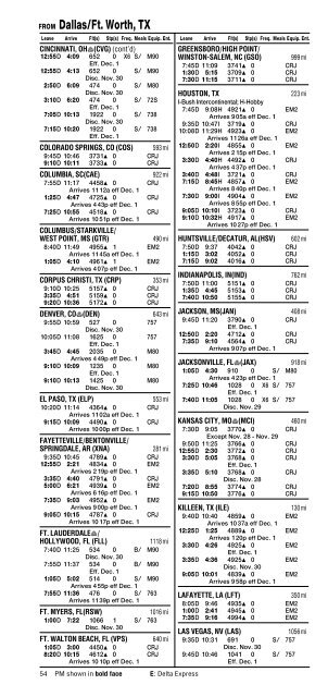 Delta Worldwide Timetable - AirTimes